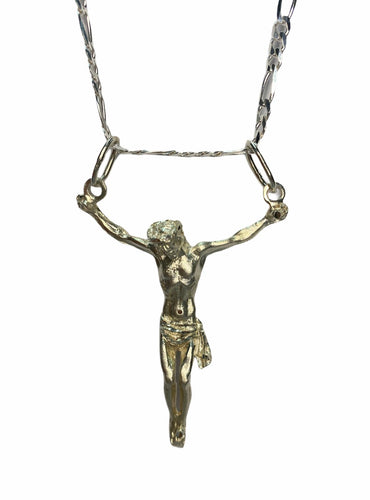 Cristo Olímpico con cadena Cartier plata